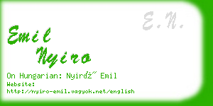 emil nyiro business card